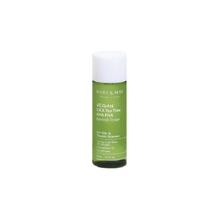 Mary & may vegan cica tea tree aha pha blemish toner 30ml (mini)